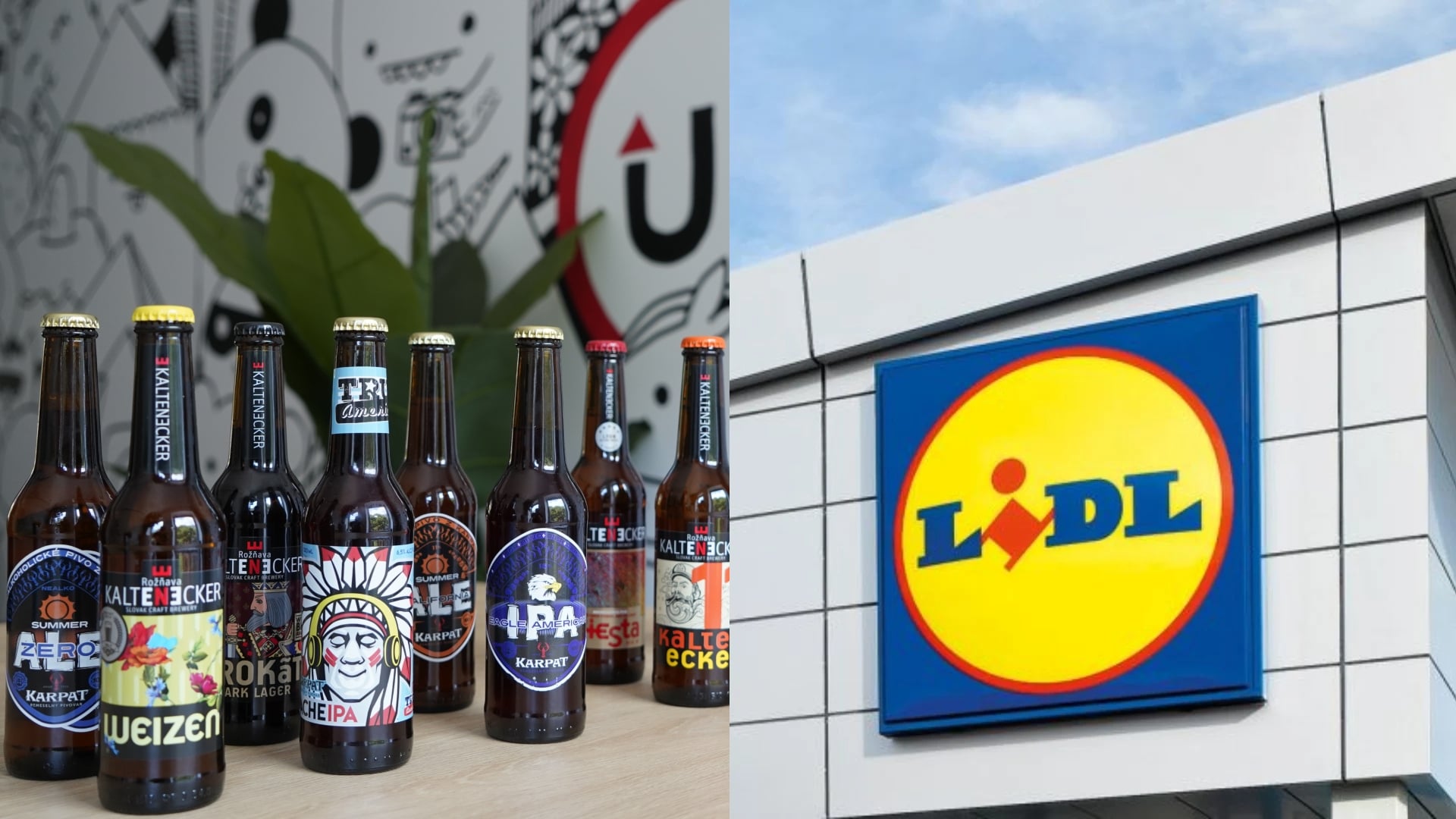 Na snímke sú remeselné pivá zo Slovenska a Česka.