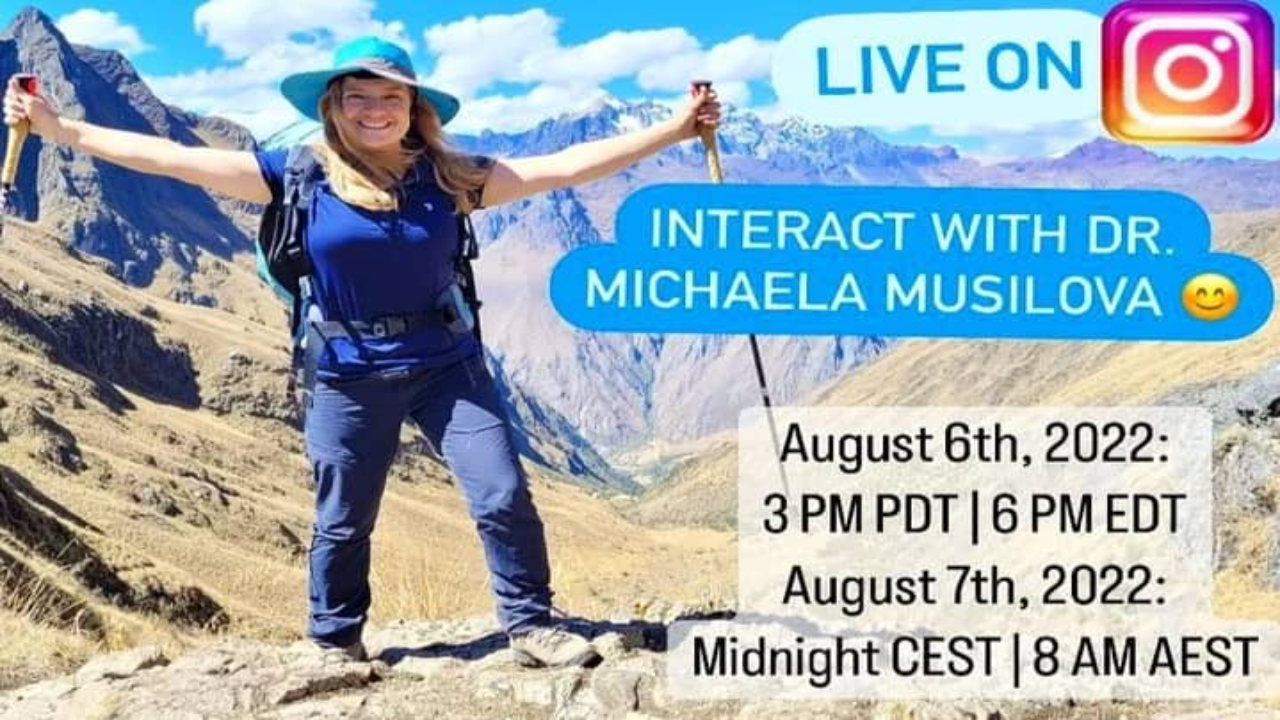 michaela musilová pozýva svojich fanúšikov na svoj instagramový polnočný livestream