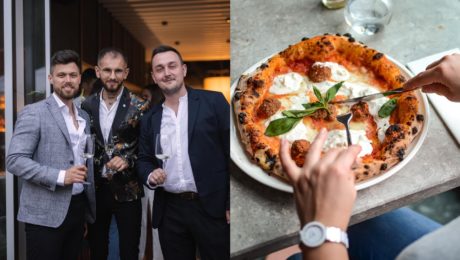 Na snímke zakladatel Sympl a pizza.