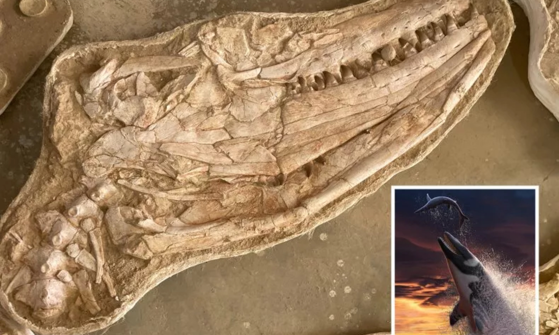 Thalassotitan atrox z čelade Mosasaury