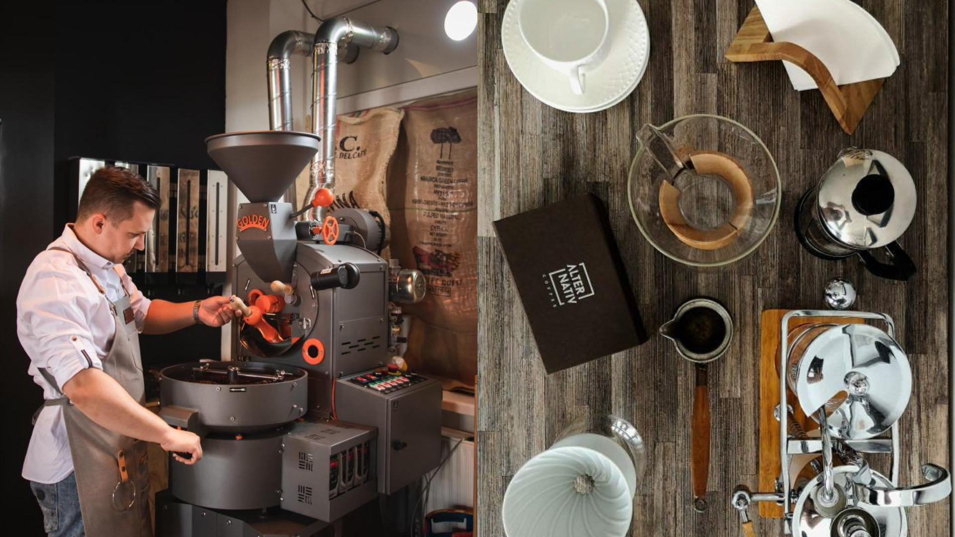 pražiar a kávové príslušenstvo