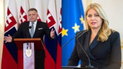 predseda Smeru Robert Fico a prezidentka Zuzana čaputová