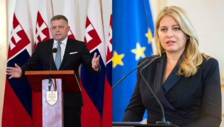 predseda Smeru Robert Fico a prezidentka Zuzana čaputová