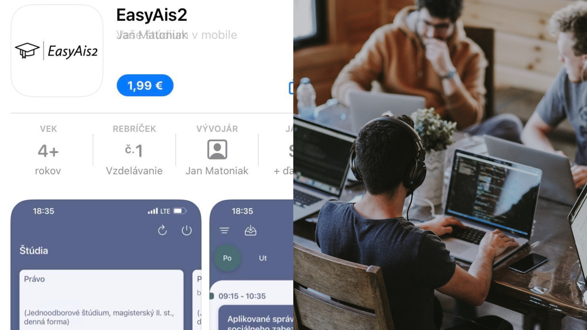 aplikácia easyais2 pre ios operačný systém