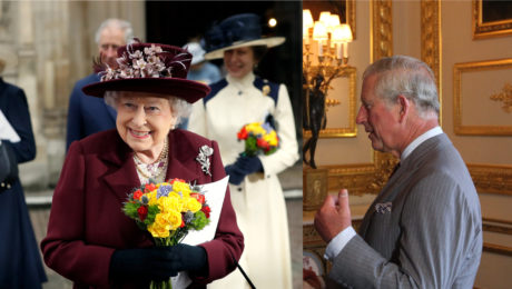 Alžbeta II. s kyticou kvetov, princ Charles na stretnutí s bývalým prezidentom SR, ilustračné foto