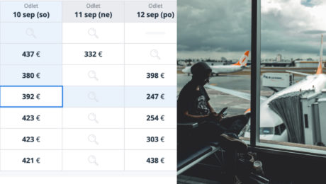 Zvyšovanie cien leteniek do Londýna, muž sediaci na letisku