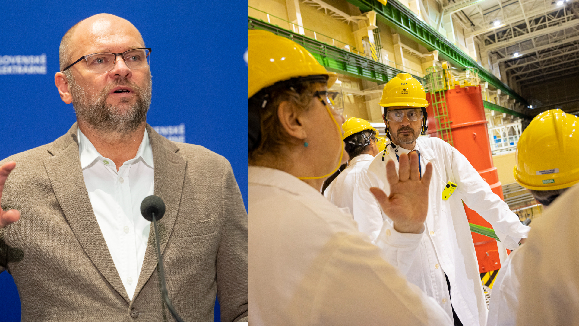 Minister hospodárstva Richard Sulík v demisii na tlačovej konferencii, premiér Eduard Heger počas zavážania jadrového paliva do tretieho bloku