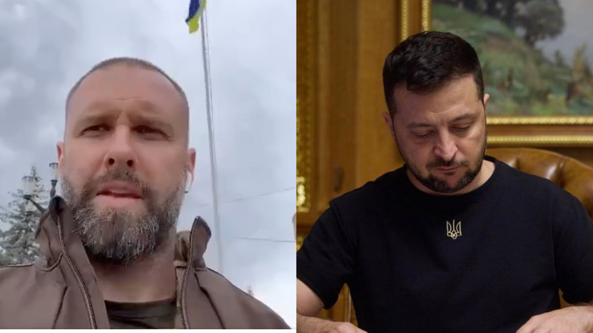 vztýčenie ukrajinskej vlajky, Zelenskyj v kancelárii