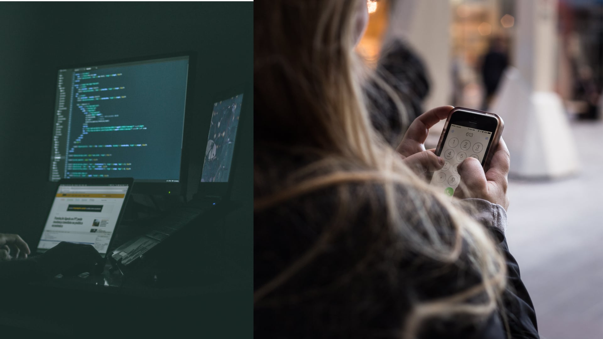 Monitory, ktoré sledujú priebeh účtov/Dievča vytáča číslo, ilustračné foto