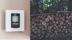 Termoregulátor, drevo pripravené na zimu