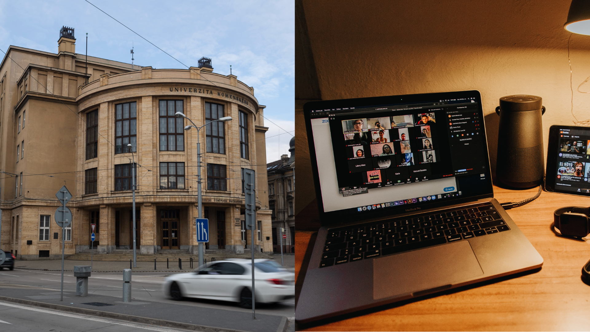 Budova UK v Bratislave, online výučba