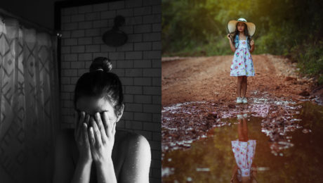 plačúca žena, malé dievča