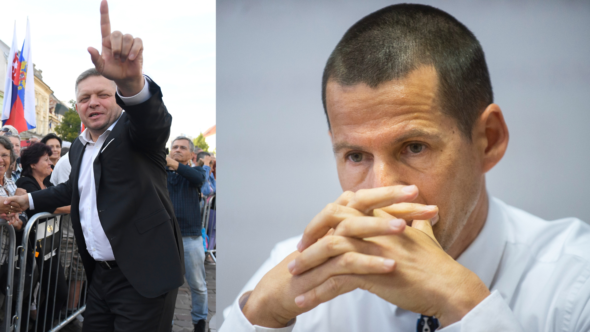 Robert Fico a Štefan Hamran zachmúrený
