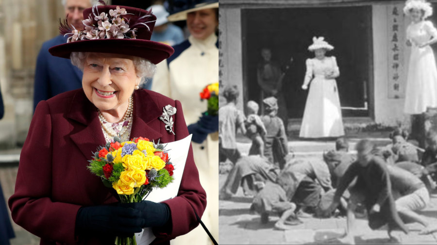 Kráľovná Alžbeta II. a staré video