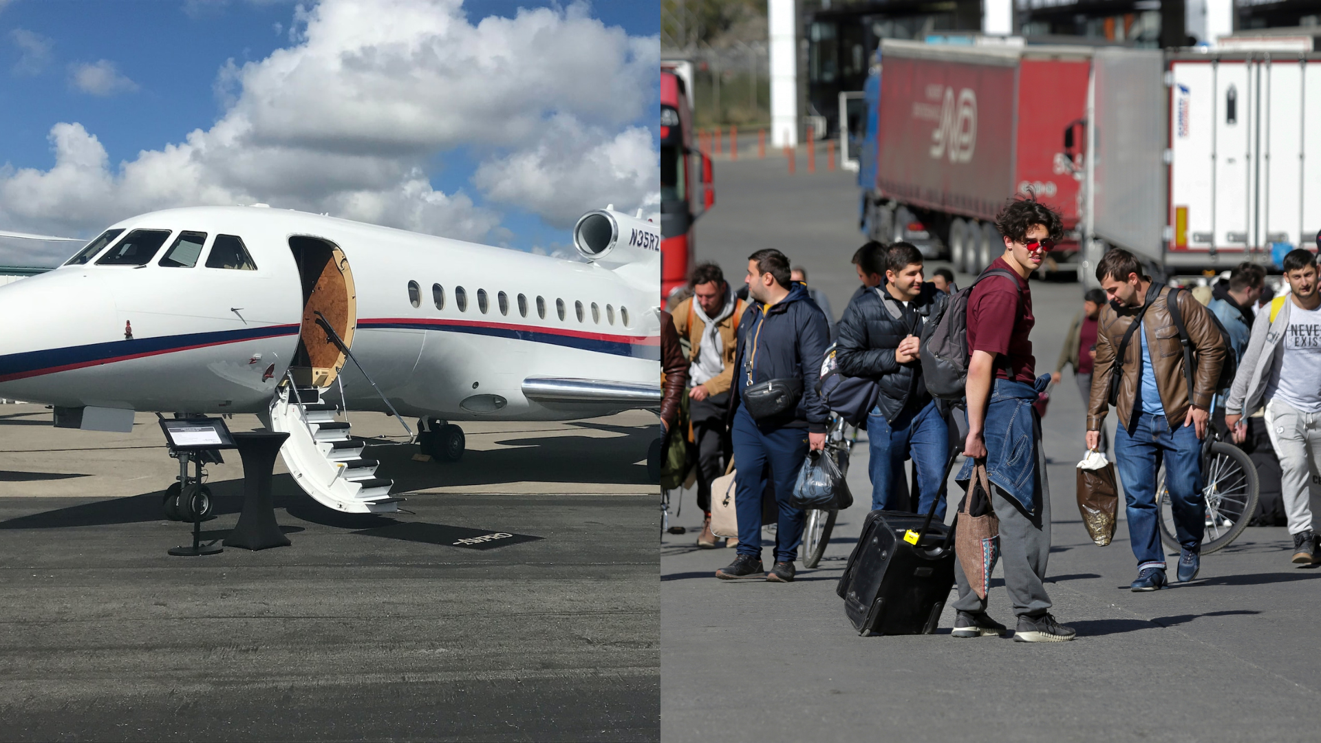 Súkromné lietadlo a skupina Rusov utekajúcich pred mobilizáciou