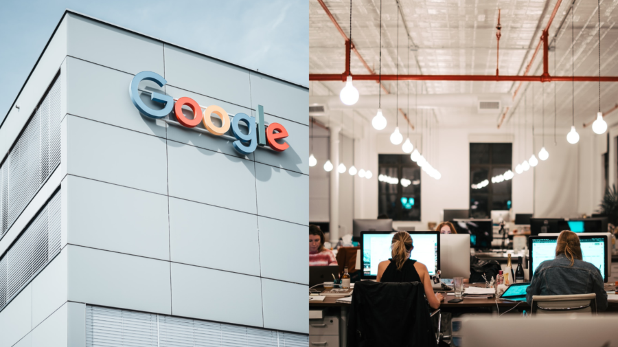 Spoločnosť Google a zamestnanci v práci