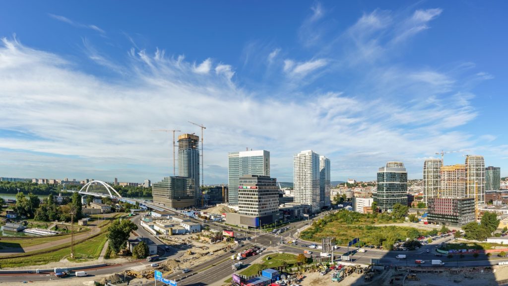Eurovea Tower najvyššia budova na Slovensku mrakodrap