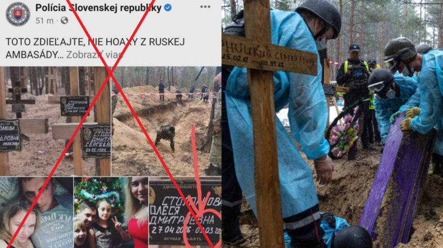 Facebook Hoaxy a podvody - polícia SR informuje o hoaxe ohľadom masových hrobov meste Izium. Na Ukrajine pracujú experti, vyšetrujú zločiny