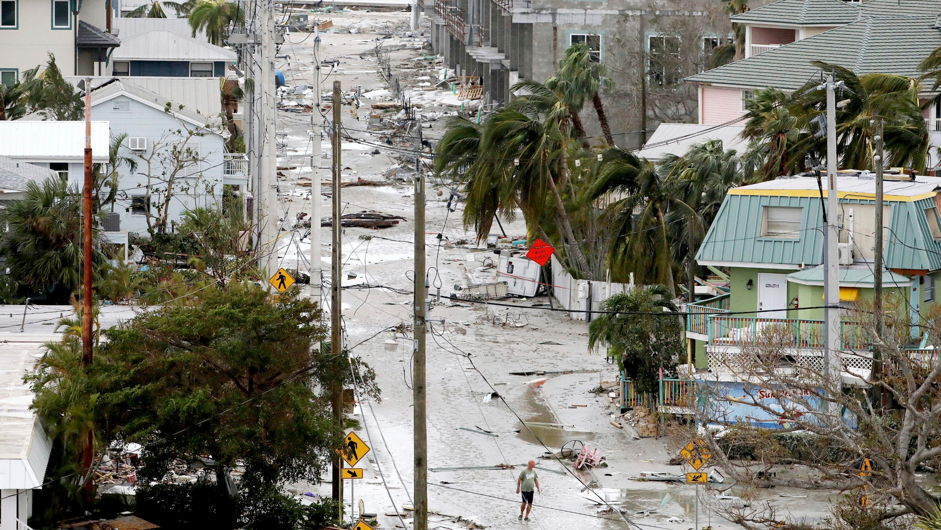 škody zanechané hurikánom ian