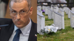 Generálny prokurátor Maroš Žilinka s výrazom a cintorín vojakov na Slovensku