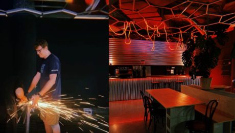 Na snímke je interiér v Ost block.