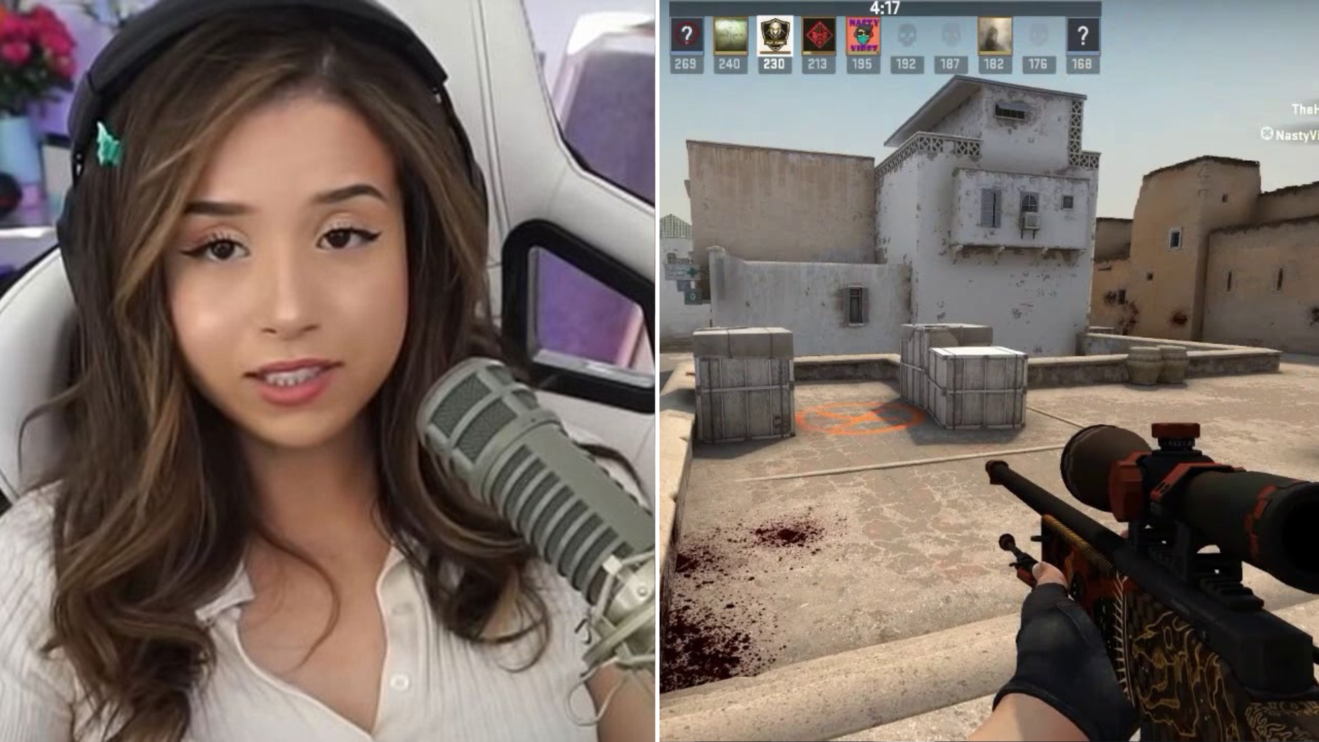 Pokimane gaming CS GO