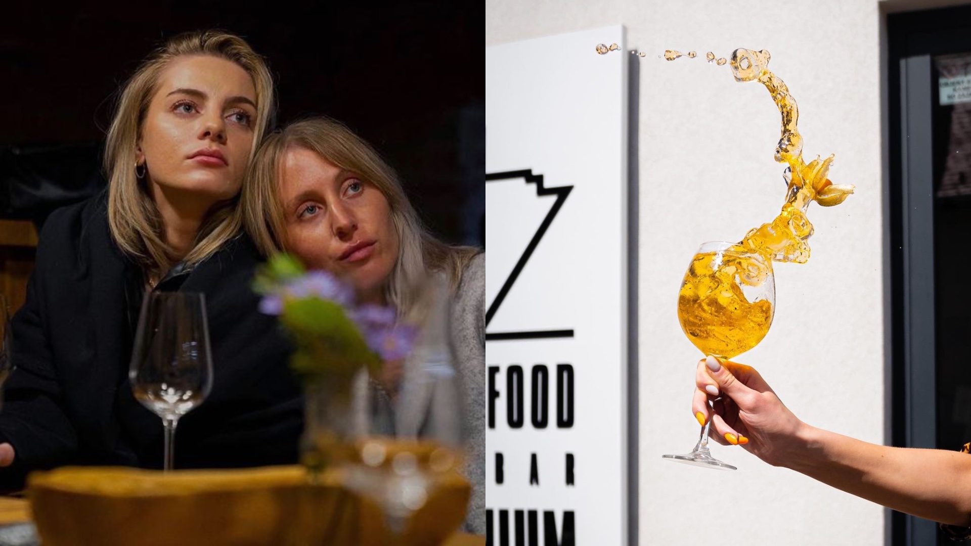 dve ženy a posar drinku