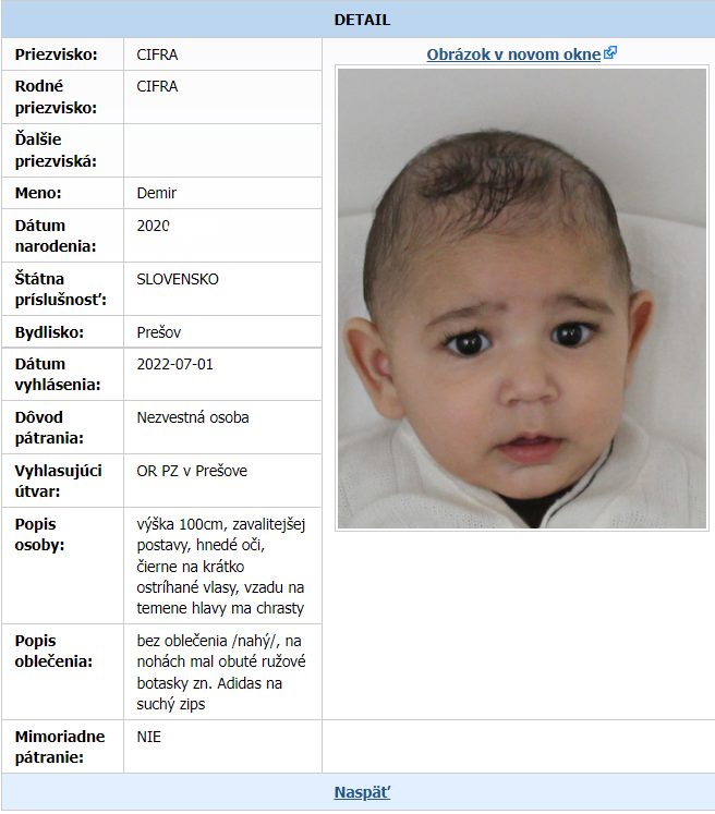 Nezvestný Demir Cifra