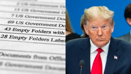 tajné dokumenty o jadrovom programe ktoré u Trumpa našla FBI. Americký bývalý prezident Donald Trump nahnevaný a zamračený