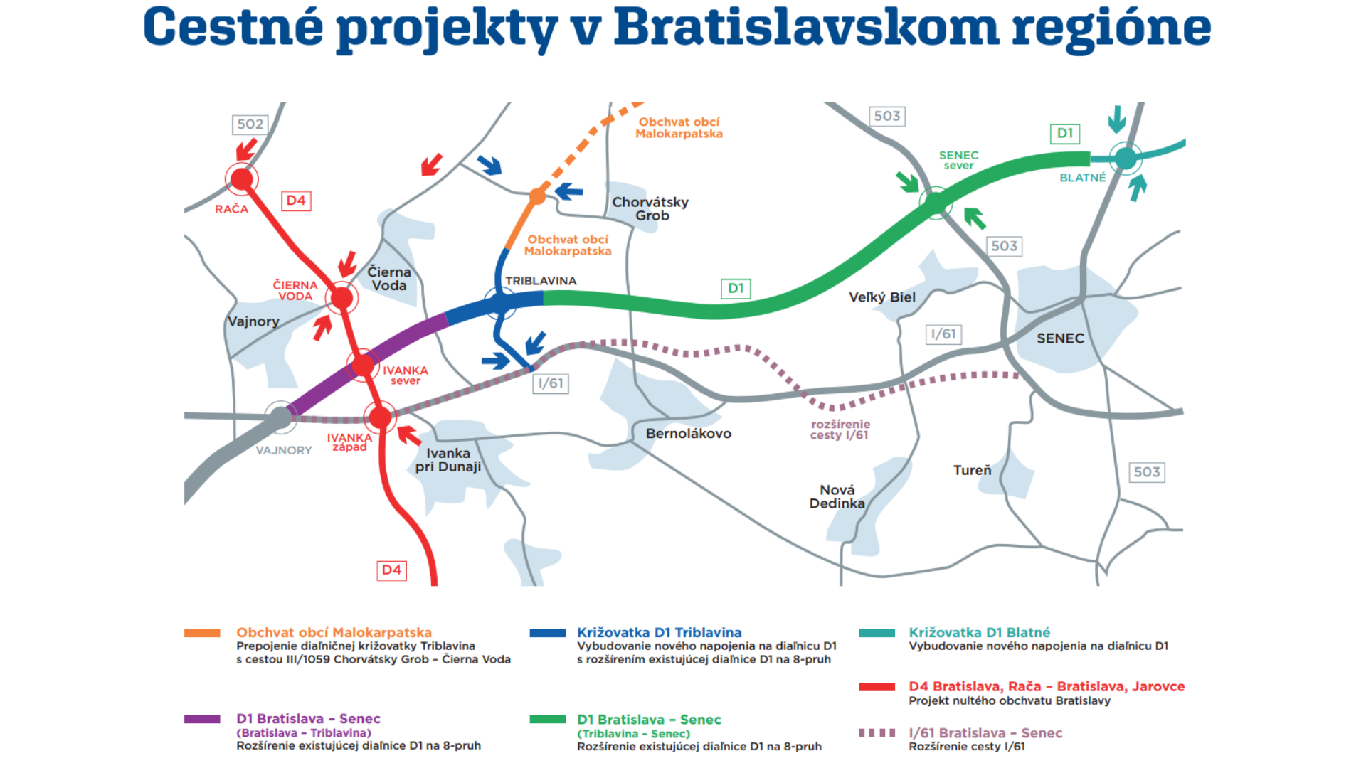 Bratislavsky kraj Obchvat obcí Malokarpatská