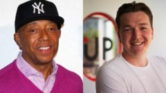 Na snímke je podnikateľ Russell Wendell Simmons a spoluzakladateľ SimpliCity Andrej Krúpa