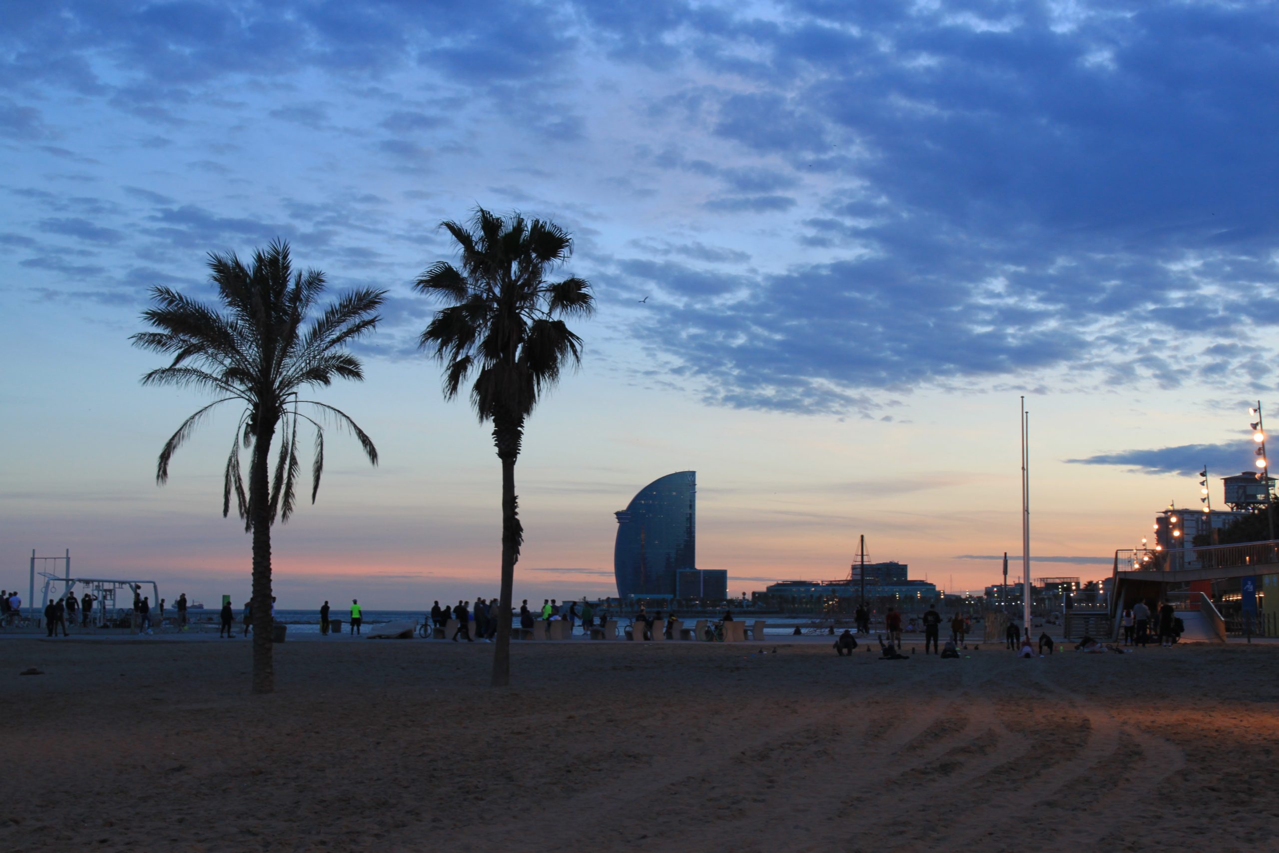 Pláž Barcelonetta v Barcelone