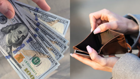 peniaze, prázdna peňaženka