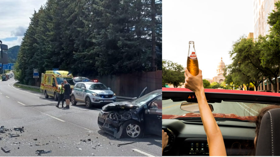 Dopravná nehoda, opití vodič, alkohol v aute