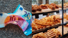 peniaze, pečivo v pekárni