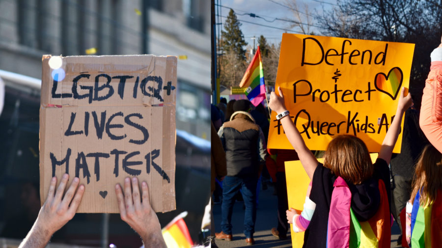 LGBTI+ bannery na pochode, ilustračné foto
