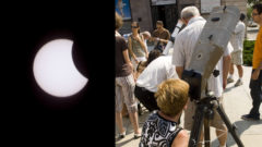 Čiastočné zatmenie Slnka, pozorovanie zatmenia, ilustračné foto