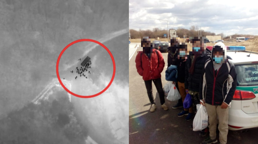 Letecké drony s termovíziou, zadržaní migranti v Senci, ilustračná foto