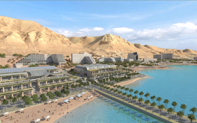 plán rozvoja umelo vytvoreného ostrova pri Mŕtvom mori