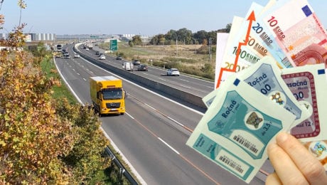 Dialnica so známkami a peniazmi