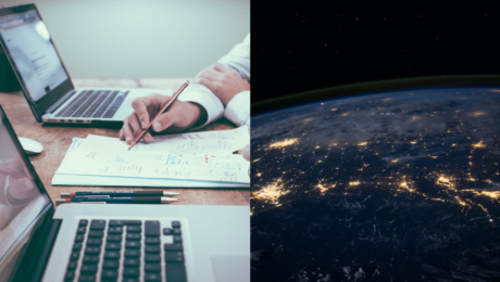 Pracujúci analytici a pohľad na Zem