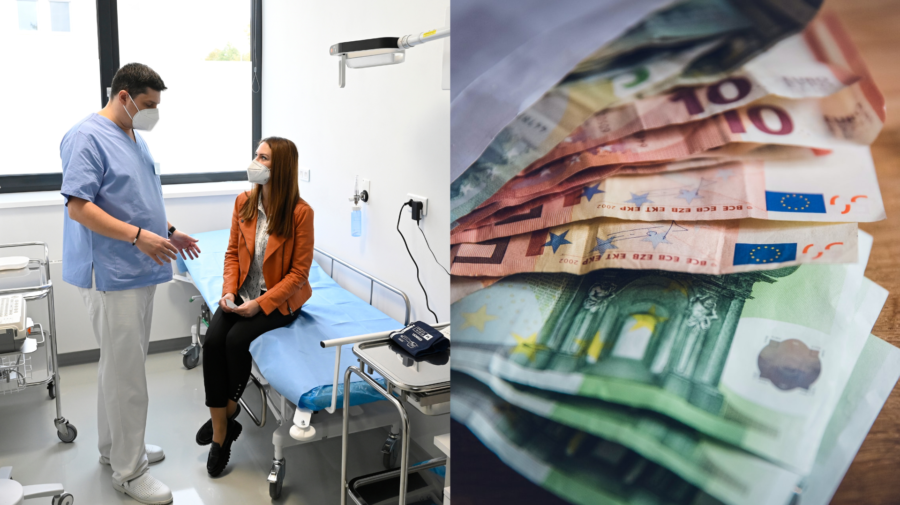 Lekár a pacientka a peniaze