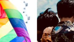Dúhová vlajka a pár
