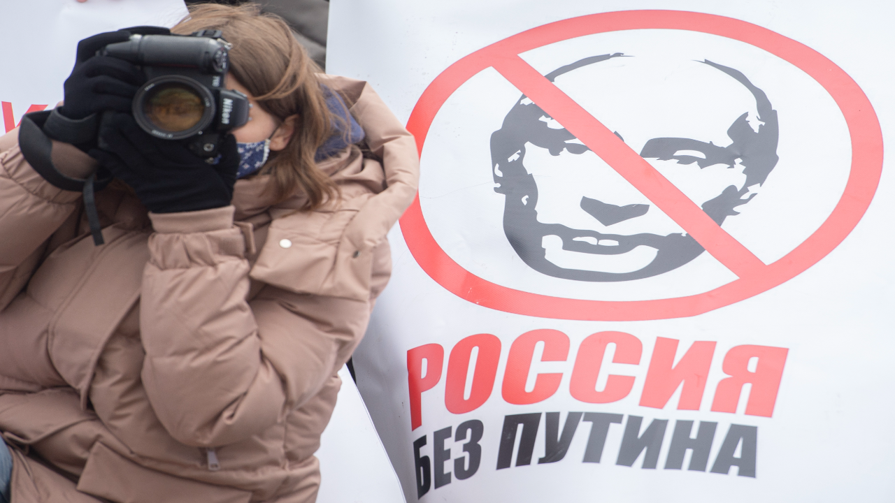 Protest proti ruskej invázii