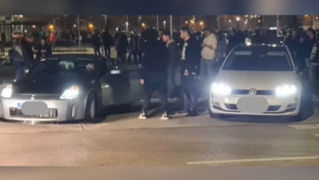 Nelegálny Nelegálny tuningový zraz pred Borry Mall