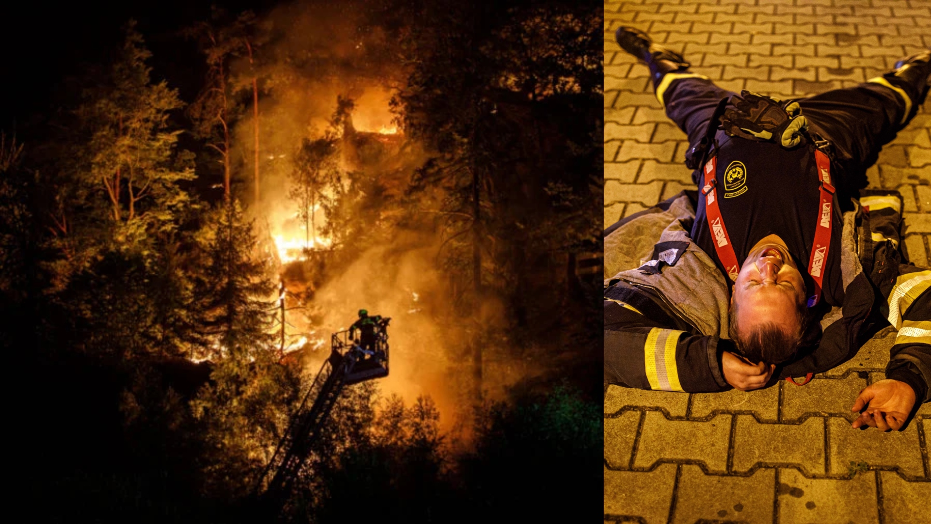 požiar Hřensko české švýcarsko