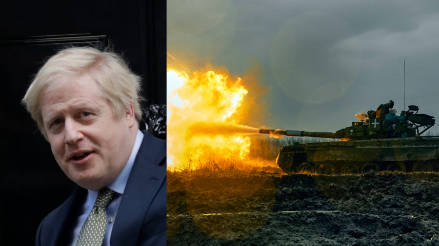 Boris Johnson a ruská invázia na Ukrajine