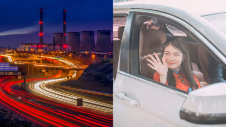 diaľnica, žena za volantom