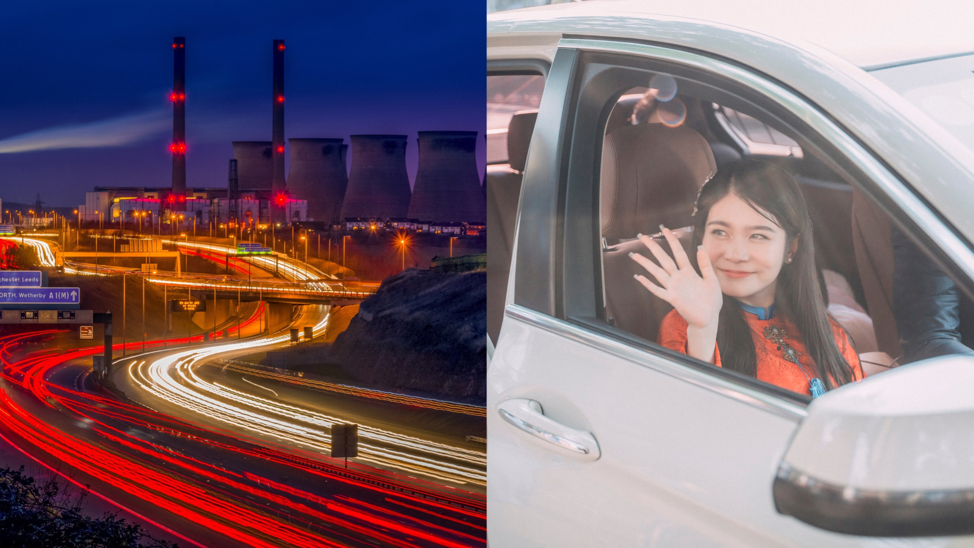 diaľnica, žena za volantom