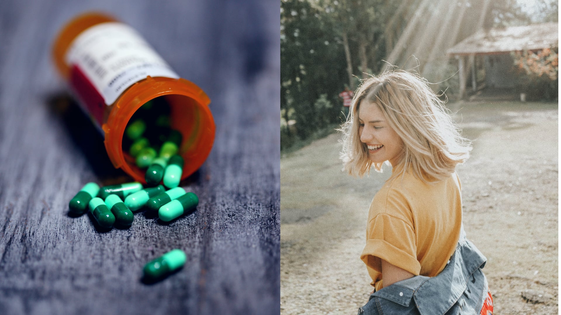 lieky, šťastná žena